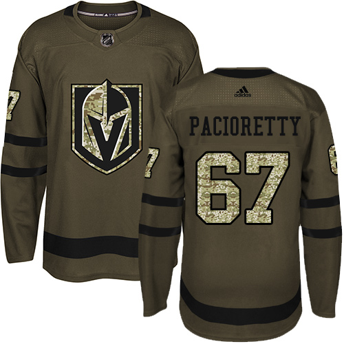Adidas Golden Vegas Golden Knights #67 Max Pacioretty Green Salute to Service Stitched Jersey Men's