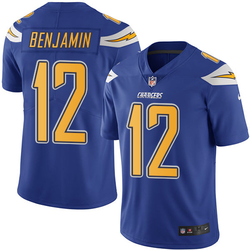 Los Angeles Chargers #12 Travis Benjamin Electric Blue Men's Stitched Limited Rush Jersey Men's