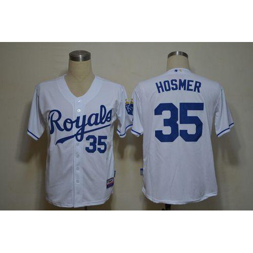Kansas City Royals #35 Eric Hosmer White Cool Base Stitched Jersey Men's