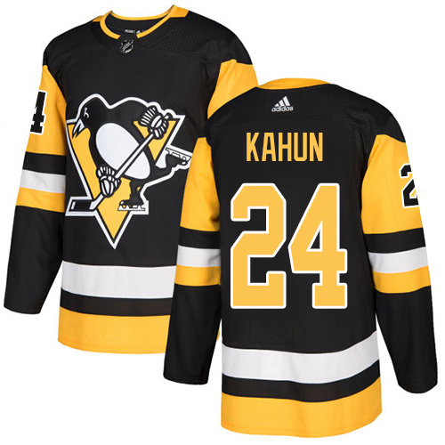 Adidas Pittsburgh Penguins #24 Dominik Kahun Black Home Authentic Stitched Jersey Men's