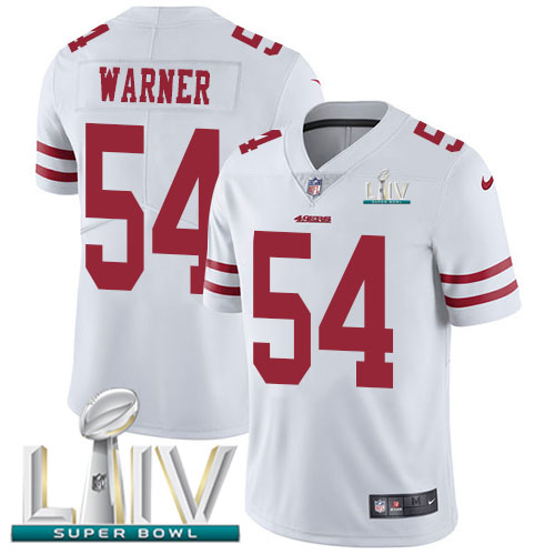 49ers #54 Fred Warner White Super Bowl LIV 2020 Youth Stitched Vapor Untouchable Limited Jersey