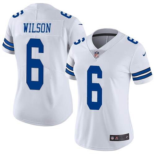 Cowboys #6 Donovan Wilson White Women's Stitched Vapor Untouchable Limited Jersey