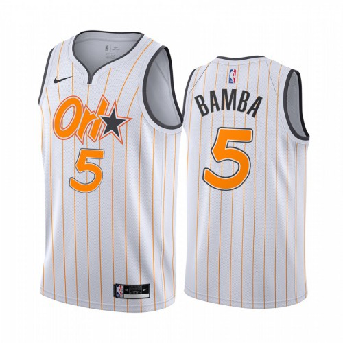 Orlando Magic #5 Mohamed Bamba White Womens Swingman 2020-21 City Edition Jersey Womens