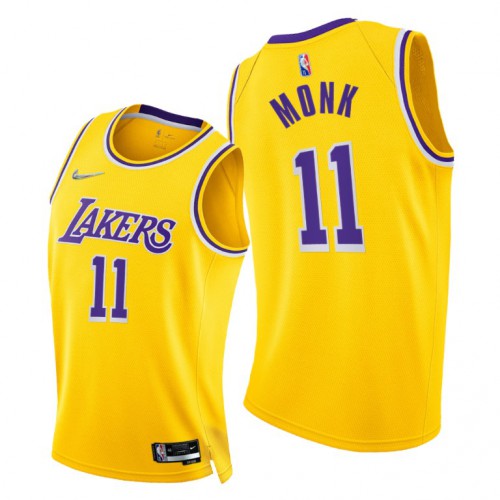 Los Angeles Lakers #11 Malik Monk Youth 2021-22 75th Diamond Anniversary Jersey Gold Youth