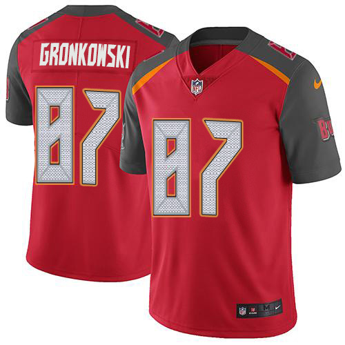 Buccaneers #87 Rob Gronkowski Red Team Color Men's Stitched Vapor Untouchable Limited Jersey
