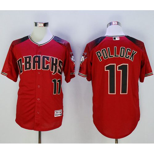 Arizona Diamondbacks #11 A. J. Pollock Red/Brick New Cool Base Stitched Jersey Men's