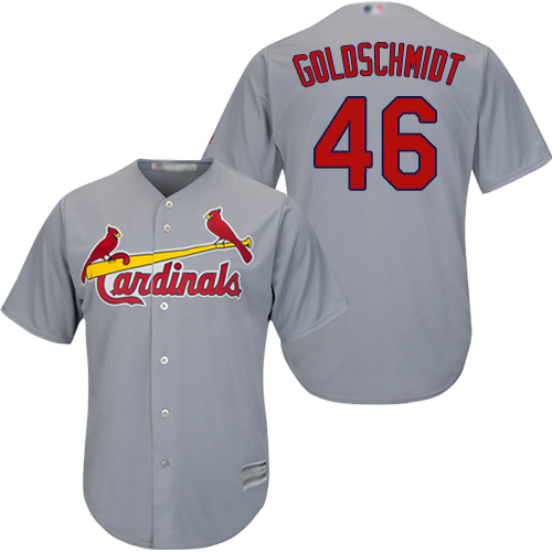 St.Louis Cardinals #46 Paul Goldschmidt Grey Cool Base Stitched Youth Jersey Youth