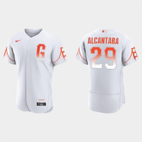 San Francisco San Francisco Giants #29 Arismendy Alcantara Men's 2021 City Connect Authentic White Jersey Men's