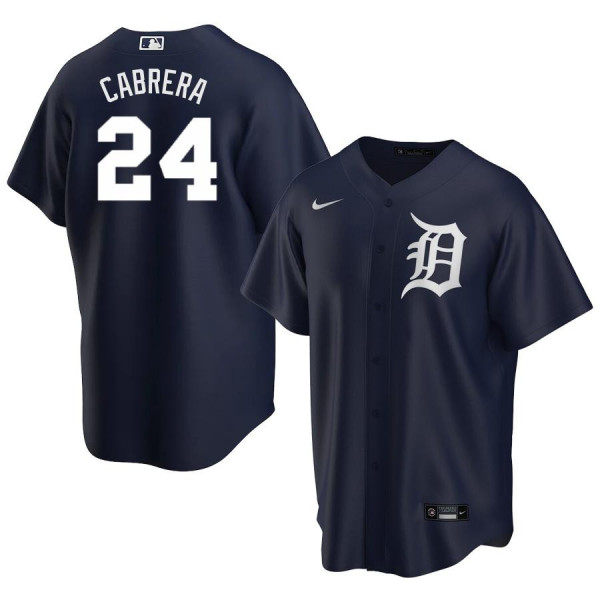 Men's Youth Women's Detroit Tigers 24 Replica Navy 2020 Miguel Cabrera Jersey