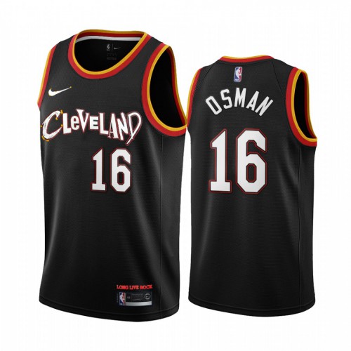 Cleveland Cavaliers #16 Cedi Osman Black Womens Swingman 2020-21 City Edition Jersey Womens