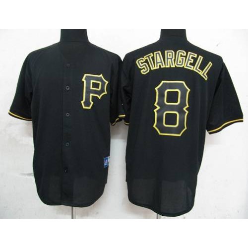 Pittsburgh Pirates #8 Willie Stargell Black Fashion Stitched Jersey Men's