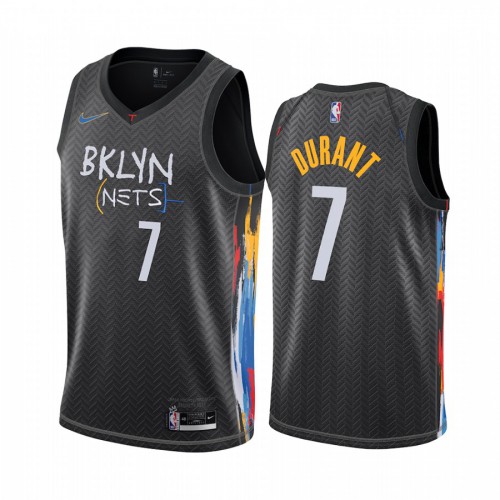 Brooklyn Nets #7 Kevin Durant Black Womens Swingman 2020-21 City Edition Jersey Womens