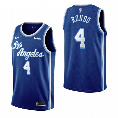 Los Angeles Los Angeles Lakers #4 Rajon Rondo Blue 2019-20 Classic Edition Stitched Womens Jersey Womens