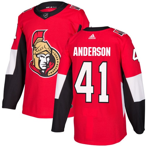 Adidas Ottawa Senators #41 Craig Anderson Red Home Authentic Stitched Youth Jersey Youth