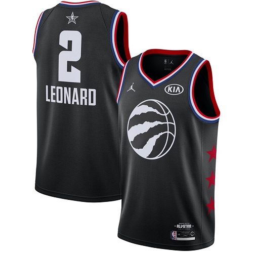 Toronto Raptors #2 Kawhi Leonard Black Womens Jordan Swingman 2019 All-Star Game Jersey Womens