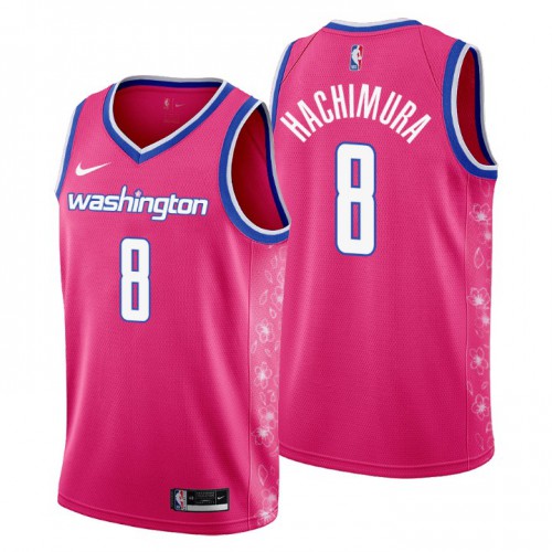 Washington Wizards #8 Rui Hachimura Mens 2022-23 City Edition Jersey - Cherry Blossom Pink Mens