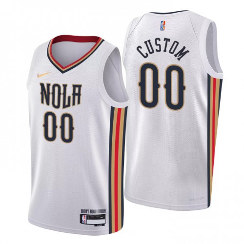 New Orleans Pelicans Custom Men's White 2021/22 Swingman Jersey - City Edition