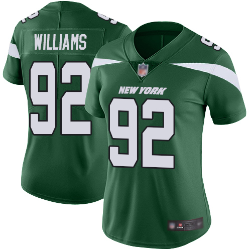 New York Jets #92 Leonard Williams Green Team Color Women's Stitched Vapor Untouchable Limited Jersey Womens