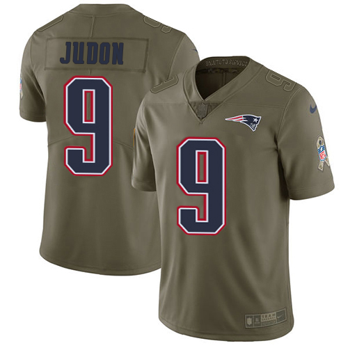 Patriots #9 Matt Judon Olive Youth Stitched Limited 2017 Salute To Service Jersey