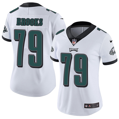 Philadelphia Eagles #79 Brandon Brooks White Women's Stitched Vapor Untouchable Limited Jersey Womens