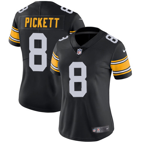 Steelers #8 Kenny Pickett Black Alternate Women's Stitched Vapor Untouchable Limited Jersey