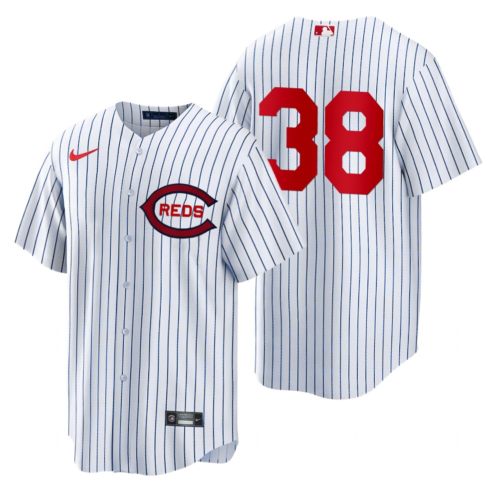 Cincinnati Reds #38 Justin Dunn Men's 2022 Field Of Dreams Game Jersey - White