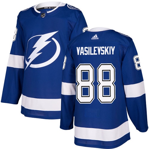 Adidas Tampa Bay Lightning #88 Andrei Vasilevskiy Blue Home Authentic Stitched Youth Jersey Youth