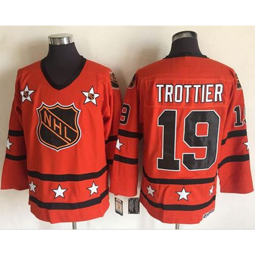 Pittsburgh Penguins #19 Bryan Trottier Orange All-Star CCM Throwback Stitched Jersey Men's