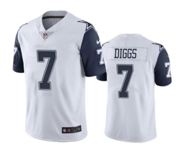 Men's Womens Youth Kids Dallas Cowboys #7 Trevon Diggs White Stitched Limited Rush Jersey