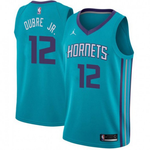 Charlotte Hornets #12 Kelly Oubre Jr. Teal Jordan Swingman Icon Edition Jersey Mens