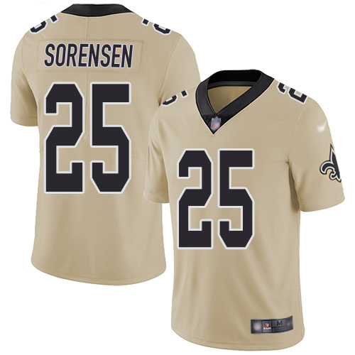 Saints #25 Daniel Sorensen Gold Men's Stitched Limited Inverted Legend Jersey