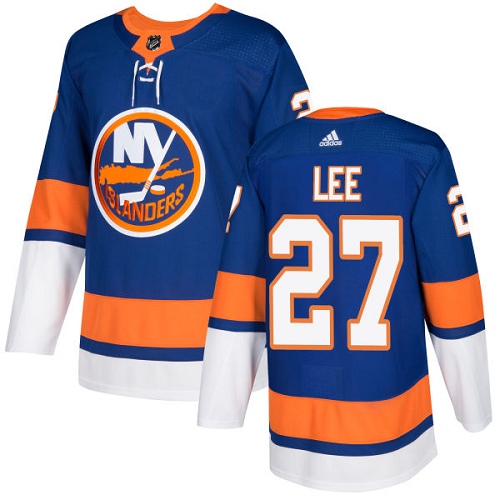 Adidas New York Islanders #27 Anders Lee Royal Blue Home Authentic Stitched Jersey Men's