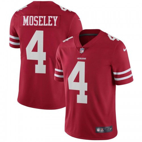 San Francisco 49ers #4 Emmanuel Moseley Red Team Color Youth Stitched Vapor Untouchable Limited Jersey Youth