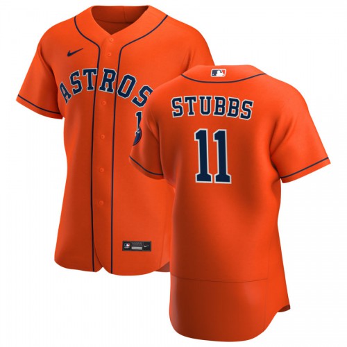Houston Houston Astros #11 Garrett Stubbs Men's Orange Alternate 2020 Authentic Team Jersey Men's