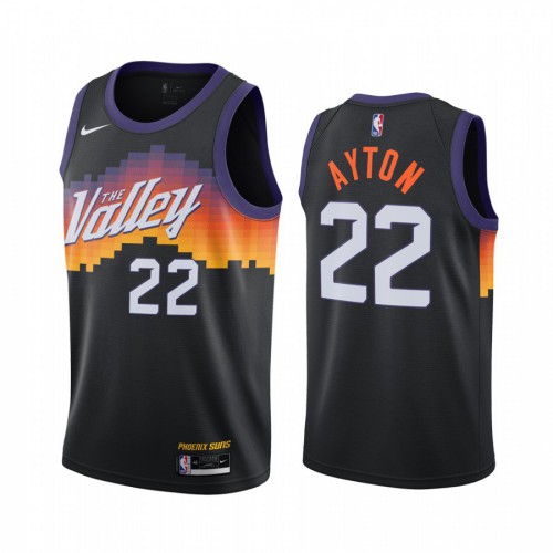 Phoenix Suns #22 Deandre Ayton Black Youth Swingman 2020-21 City Edition Jersey Youth