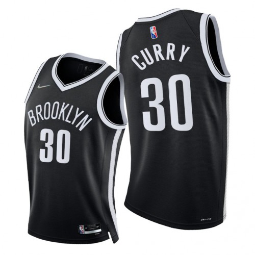 Brooklyn Nets #30 Seth Curry Womens 2021-22 75th Diamond Anniversary Jersey Black Womens