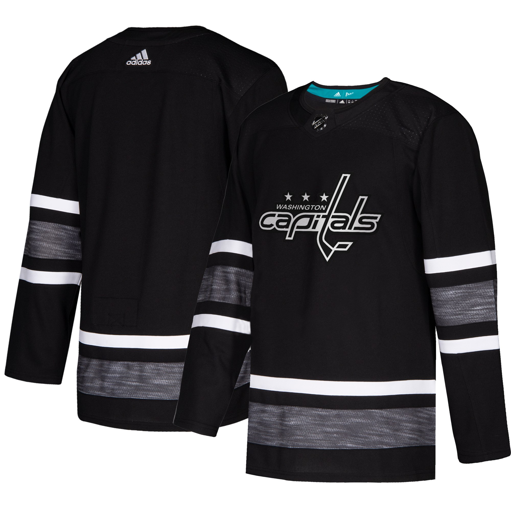 Adidas Capitals Blank Black 2019 All-Star Game Parley Authentic Stitched Jersey