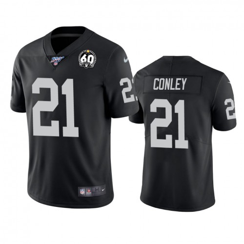Las Vegas Raiders #21 Gareon Conley Black 60th Anniversary Vapor Limited Stitched 100th Season Jersey Men's