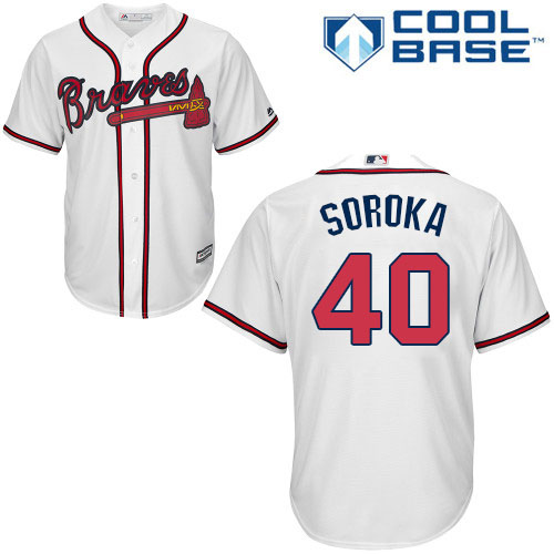 Atlanta Braves #40 Mike Soroka White New Cool Base Stitched Youth Youth Jersey Youth