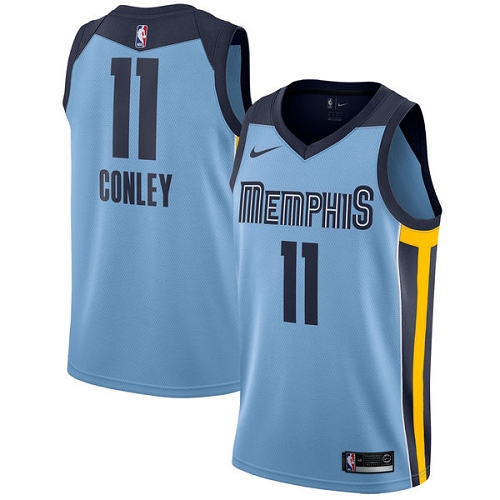 Memphis Grizzlies #11 Mike Conley Light Blue Youth Swingman Statement Edition Jersey Youth