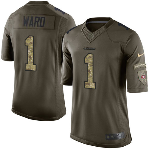 49ers #1 Jimmie Ward Green Men's Stitched Limited 2015 Salute To Service Jersey