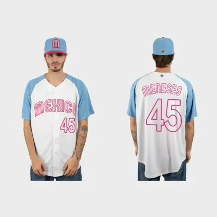 Joey Meneses Mexico Baseball 2023 World Baseball Classic Jersey – White Blue