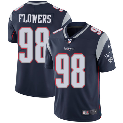 New England Patriots #98 Trey Flowers Navy Blue Team Color Men's Stitched Vapor Untouchable Limited Jersey Men's