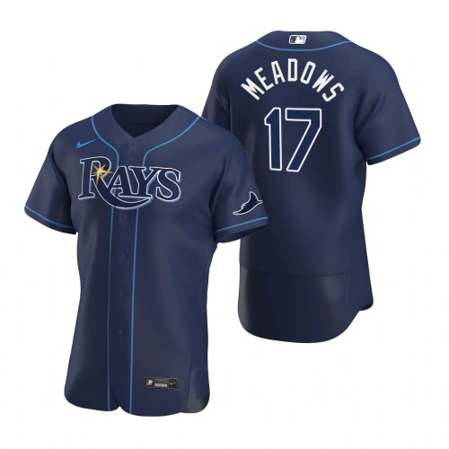 Tampa Bay Tampa Bay Rays #17 Austin Meadows Men's Navy Alternate 2020 Authentic Team Jersey Men's
