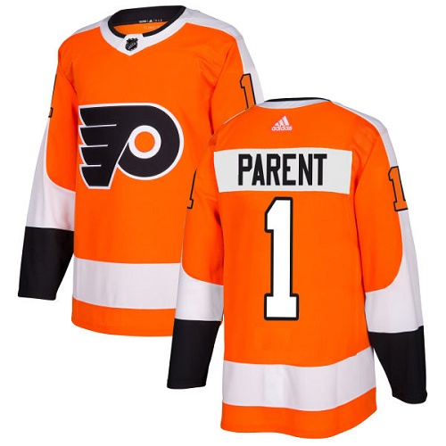 Adidas Philadelphia Flyers #1 Bernie Parent Orange Home Authentic Stitched Youth Jersey Youth