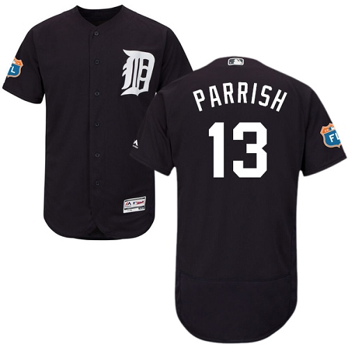 Detroit Tigers #13 Lance Parrish Navy Blue Flexbase Authentic Collection Stitched Jersey Men's