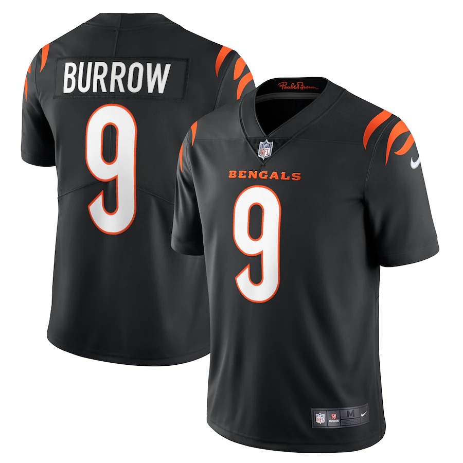 Cincinnati Bengals #9 Joe Burrow Black Youth Vapor Limited Jersey
