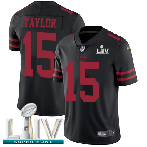 San Francisco 49ers #15 Trent Taylor Black Super Bowl LIV 2020 Alternate Youth Stitched Vapor Untouchable Limited Jersey Youth