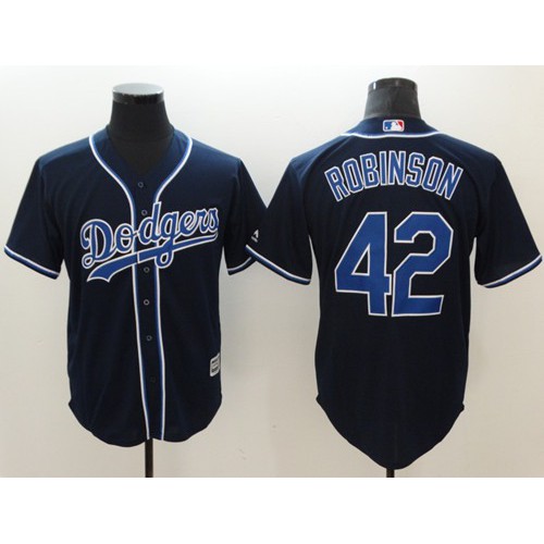 Los Angeles Dodgers #42 Jackie Robinson Navy Blue New Cool Base Stitched Jersey Men's