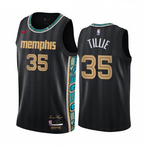 Memphis Grizzlies #35 Killian Tillie Black Womens Swingman 2020-21 City Edition Jersey Womens